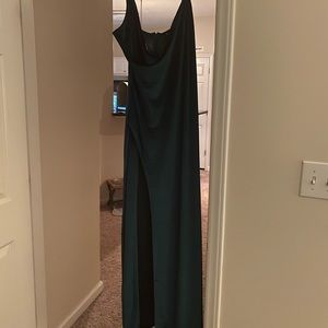 LuLu’s Emerald Green Velvet with Slit